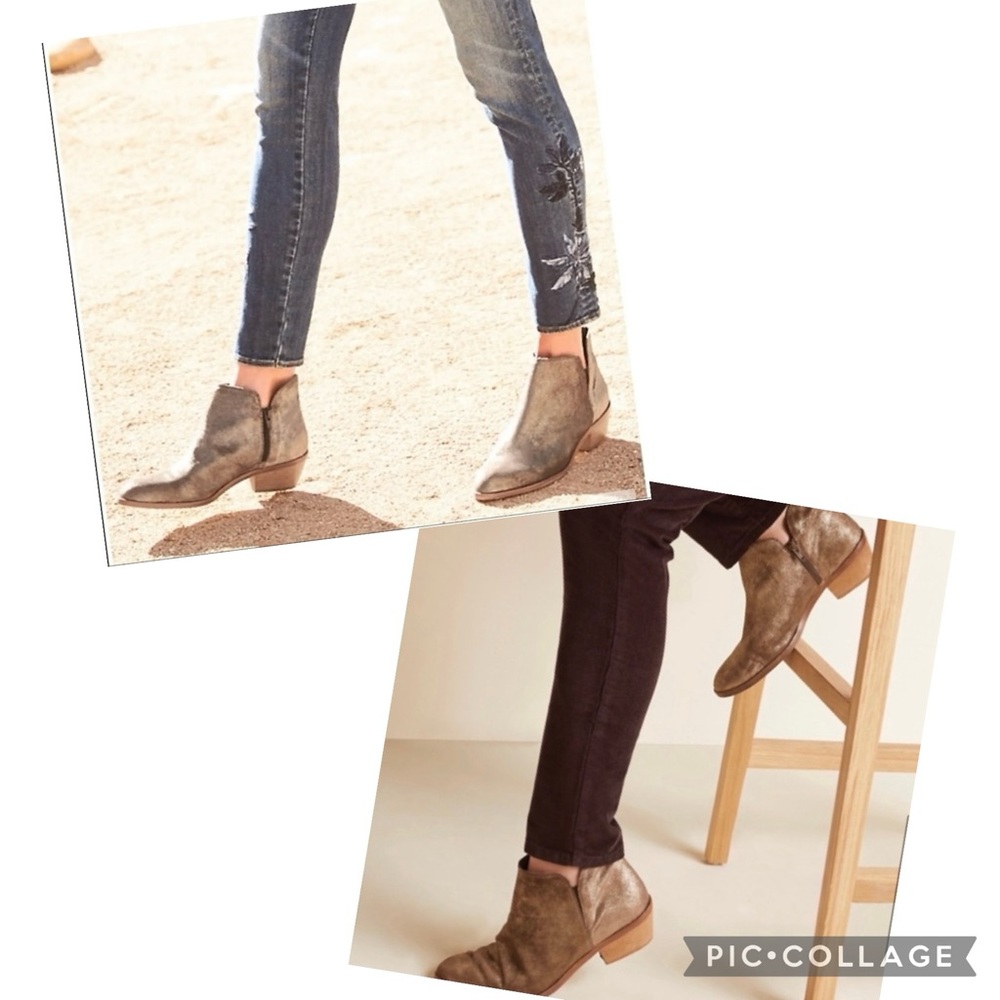 Garnet Hill Allesandra Metallic Booties